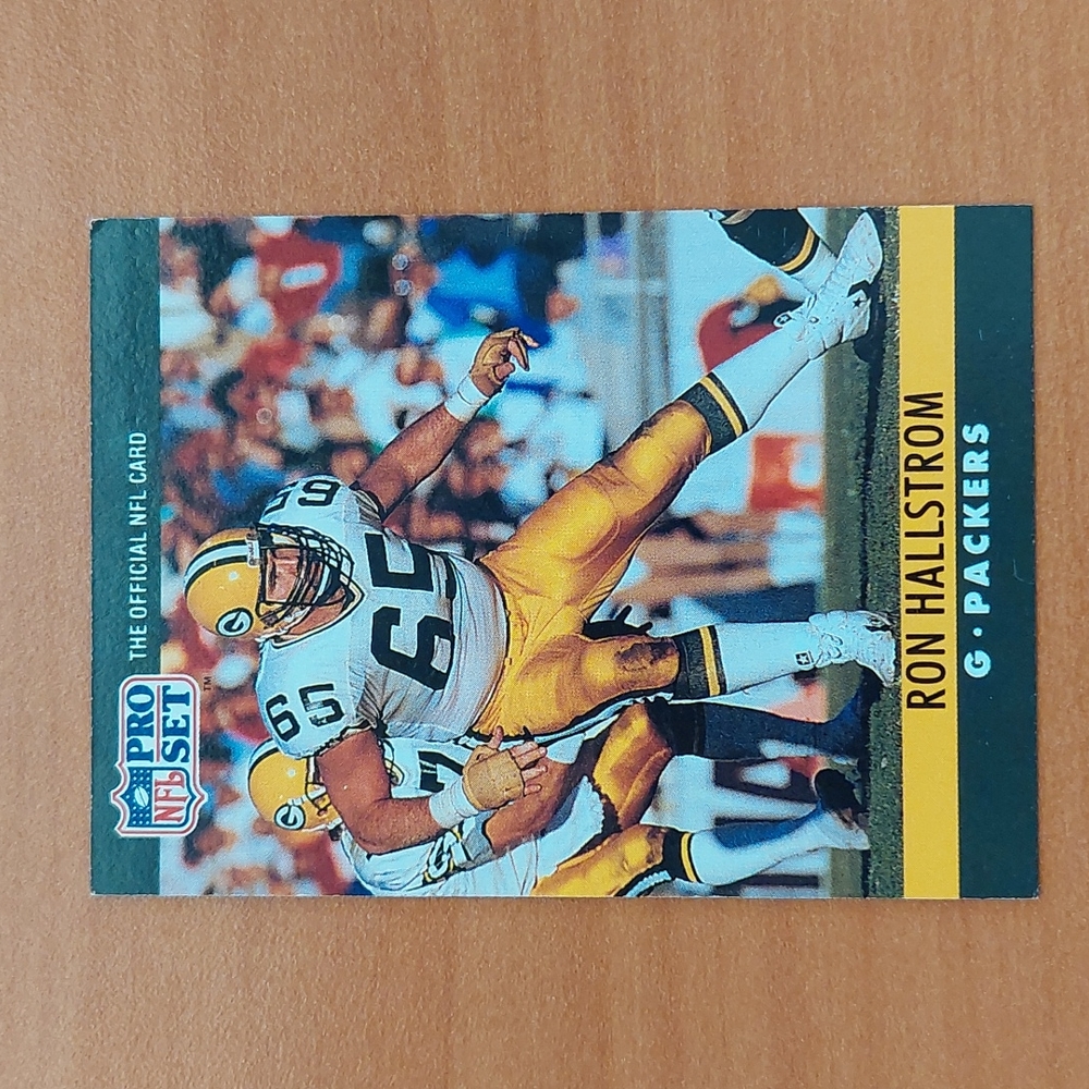 Vintage. Ron Hallstorm Green Bay Packers official NFL proset trading card 1990🏈